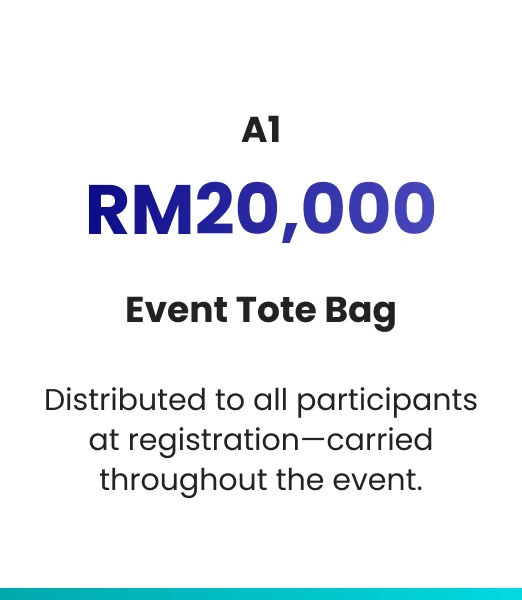 Event tote bag sponsorship package – RM20,000.